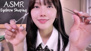 ASMR Japanese 友達の眉毛を整える ロールプレイ 학교 친구 눈썹 다듬어주기 Eyebrow Shaping RP [upl. by Aicirtal546]