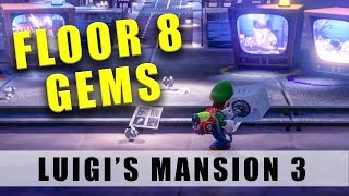 Luigis Mansion 3  Floor 9 All Gems Location Unnatural History Museum [upl. by Aihsirt211]