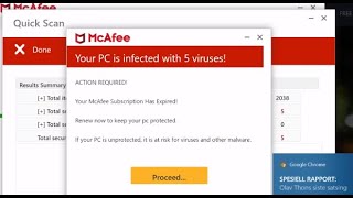 “Trojan virus detected” fake McAfee Alert Removal Guide [upl. by Naillil]