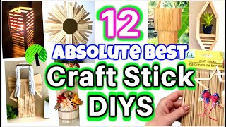 12 AWESOME CRAFT STICK DIYS Popsicle Stick ProjectsDollar Tree DIYCraft Sticks Paint Stick DIYS [upl. by Nnayhs428]