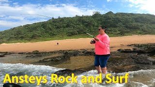 Fishing Ansteys Beach  Rock and Surf [upl. by Osmund]