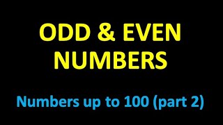 Odd and Even Numbers  numbers up to 100 numbers before and after [upl. by Anidualc964]