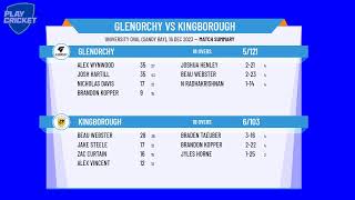 Cricket Tasmania Premier League  Mens 1st Grade  Round 16  Glenorchy v Kingborough [upl. by Fortunato]