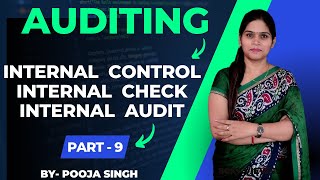 Auditing  Internal Control  Internal Check  Internal Audit  Meaning  Objective  Part9  BCom [upl. by Pomeroy]