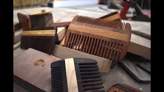 Making a wooden beard comb [upl. by Muffin403]