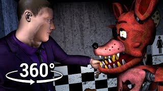 360° Purple Guy destroys Foxy  Animatronic Perspective View SFM VR Compatible [upl. by Hildie]