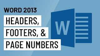 Word 2013 Headers Footers and Page Numbers [upl. by Octave462]