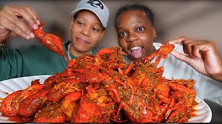 Teaching JustTashaP HOW TO EAT CRAWFISH she eats the boo boo NOW  CRAWFISH MUKBANG‼️ [upl. by Palmira798]