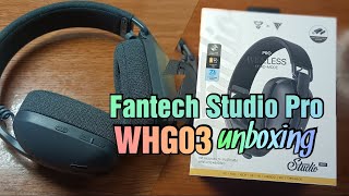 Fantech Studio Pro Wireless Gaming Headphone WHG03 Unboxing [upl. by Ecienahs865]