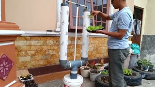 DIY Hydroponic Garden Tower Build using 4quot PVC  Aeroponic system  Vertical Hydroponic system [upl. by Ahsirak770]