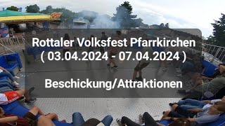 Rottaler Volksfest Pfarrkirchen  03042024  07042024   Beschickung  Attraktionen [upl. by Alfons528]