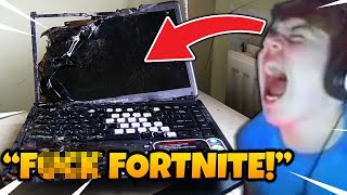 Fortnite Streamers EXTREME RAGE Moments Ninja Tfue xQc Mongraal [upl. by Naillik256]