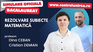 Rezolvare LIVE Simulare Bacalaureat 2024  MATEMATICA [upl. by Atilek570]