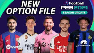 PES 2021 NEW OPTION FILE 20232024  SP FOOTBALL LIFE OPTION FILE [upl. by Fritzsche866]