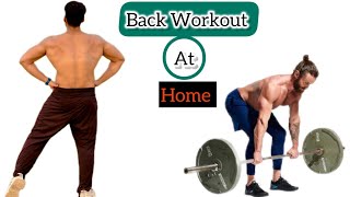 Back Workout At Home  Desi gym workout [upl. by Hawger]