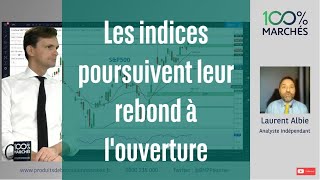 Les indices poursuivent leur rebond à louverture  100 Marchés  matin  180722 [upl. by Rahr]