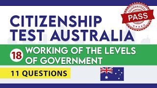 2024 UPDATED CITIZENSHIP TEST AUSTRALIA ― Working of the Levels of Government [upl. by Schertz]