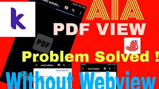 PDF View in kodular without webview  problem solve [upl. by Schild]