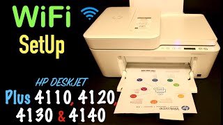 HP DeskJet Plus 4110 4120 4122 4130 amp 4140 Printer WiFi SetUp [upl. by Cutcliffe398]