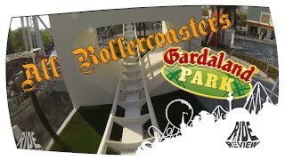 All Rollercoasters Gardaland Castelnuovo del Garda VR Italy [upl. by Aihsilat418]