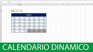 CALENDARIO DINAMICO  Excel Tutorial [upl. by Latihs]