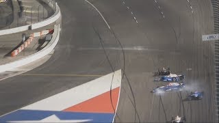 IndyCar Series 2017 Texas Motor Speedway Takuma Sato Scott Dixon amp Max Chilton Crash [upl. by Ardys]