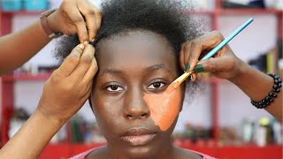 100M Views 😱 VIRAL ⬆️ BLACK BARBIE MAKEUP TRANSFORMATION 😱 HAIR AND MAKEUP TRANSFORMATION [upl. by Euqinomad]