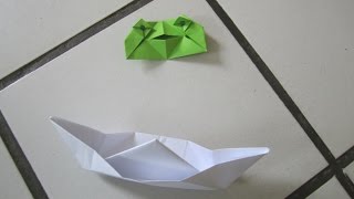 Tuto origami  grenouille qui coasse et bateau [upl. by Bunker]