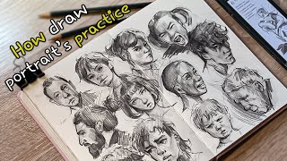 ₊✧ how I draw portraits practice  Beginner friendly ✧ [upl. by Kassab]