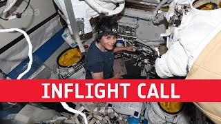 Inflight call with ESA astronaut Samantha Cristoforetti [upl. by Candyce]