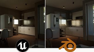 Cycles X Blender 35 vs UE 51 on GTX GPU [upl. by Aizatsana]