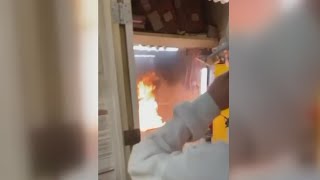 Fire breaks out at Glenbrook South High School [upl. by Salohcin114]