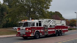 Bristol Fire Department Engine 1 and Tower 1 responding [upl. by Macintyre346]