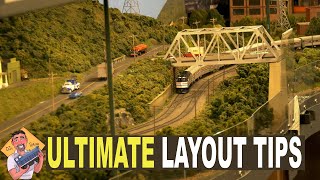 ULTIMATE LAYOUT TIPS for a Great Model Train Room [upl. by Einnahc]