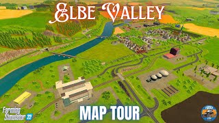 ELBE VALLEY  Map Tour  Farming Simulator 22 [upl. by Renrag228]