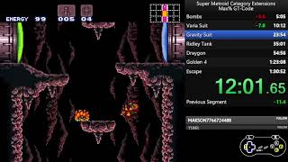 Super Metroid Max GTCode 135 in 12934 0058 IGT [upl. by Oilcareh587]