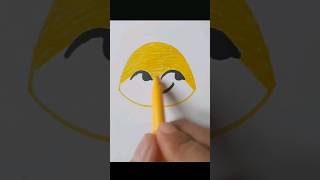 Smirking Face Emoji art shortvideo drawing satisfying painting easydrawing [upl. by Gilus]