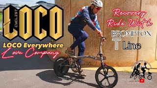 Riding 67kg Fully Mod Brompton T with lococyclistinternational jersey Folding amp unfolding a Brompton [upl. by Schlesinger986]