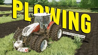 Plowing with Steyr Terrus 6300 CVT  Farming Simulator 22 [upl. by Ainotahs644]