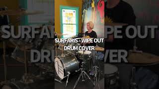 70 Year Old Woman plays WIPEOUT on DRUMS [upl. by Raama516]