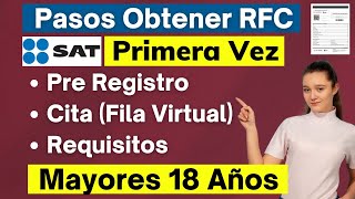 Como SACAR RFC Por PRIMERA Vez SAT 2022 Pre Inscripción CITA Fila Virtual REQUISITOS PROCESO y DUDAS [upl. by Margette87]