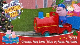 Grandpa Pigs Little Train Christmas Ride at Peppa Pig World Dec 2023 4K [upl. by Mcwherter]