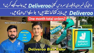 Deliveroo delivery job in Dubai  Total orders in a month  bike rider salary in UAE 2022 [upl. by Nylzaj468]