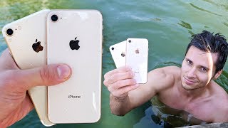 iPhone 8 vs 7 Water Test Secretly Waterproof [upl. by Aeila]