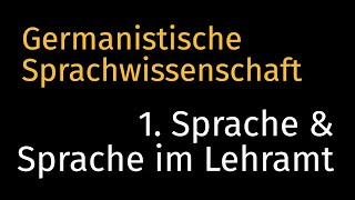 NEUE VERSION  LINK IN BESCHREIBUNG  Sprachwissenschaft 1 SpracheGrammatik amp Sprache im Lehramt [upl. by Nivalc594]