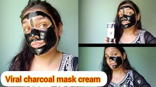 How to use Charcoal mask creamAntiblackhead honest reviews😚trying viral charcoal mask [upl. by Ettenrahc473]