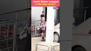 Justin Bieber snapped at Mumbai airport ahead of Ambanis Wedding Celebrations [upl. by Lloyd]