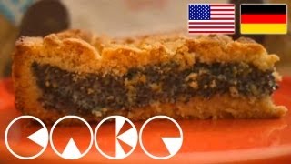 MOHNKUCHEN MIT PUDDING Rezept  POPPY CAKE Recipe [upl. by Supen]