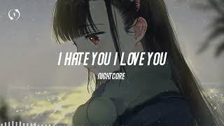 1hour loop Nightcore  I Hate You I Love You Lyrics [upl. by Laurance211]