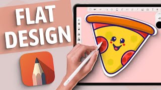 Clean Flat Design In Autodesk Sketchbook  Tutorial For Beginners [upl. by Leeban]